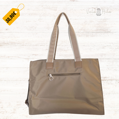 Bolso shopper nylon efecto acolchado